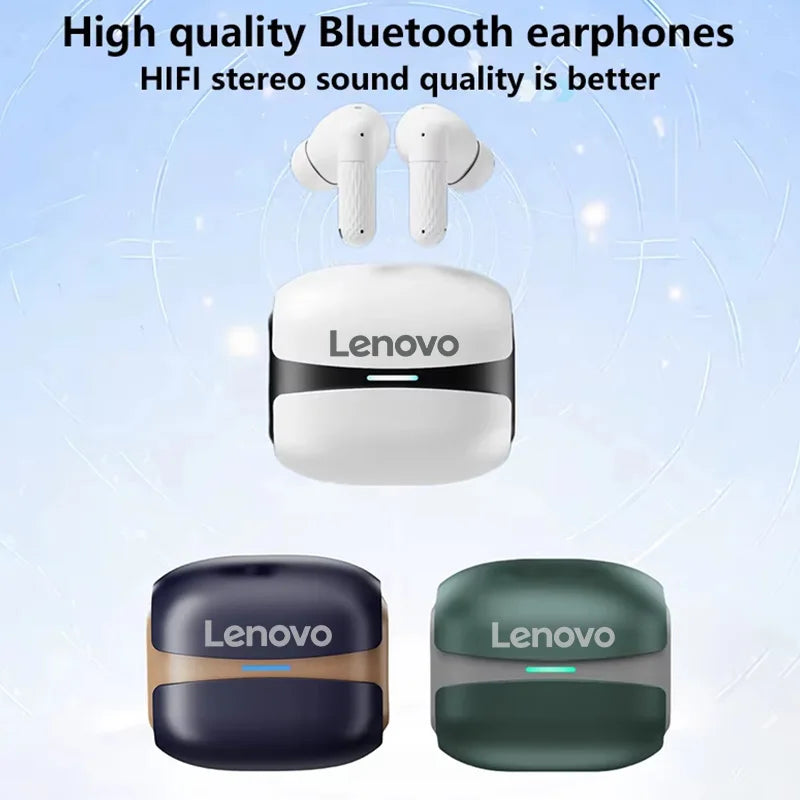 Écouteurs Sans Fil Lenovo – Bluetooth, Réduction de Bruit, Longue Autonomie