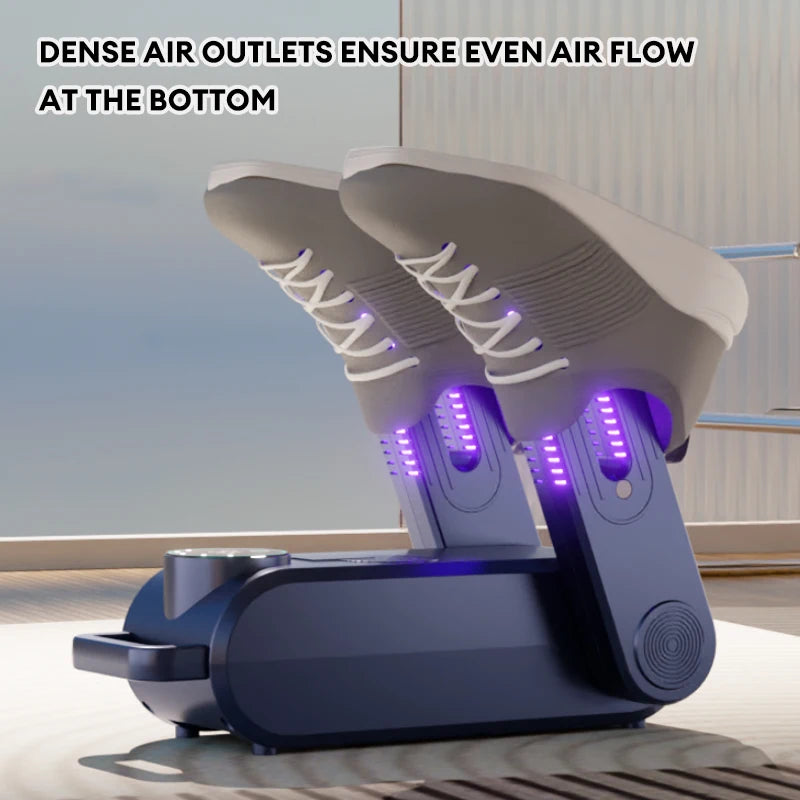 Electric Shoe Dryer – 180° Folding, Smart Display, Dries Shoes Gloves & Boots Fast